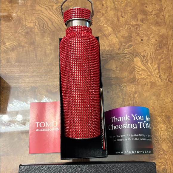 Ruby Red Rhinestone Water Bottle - Picture 6 of 7